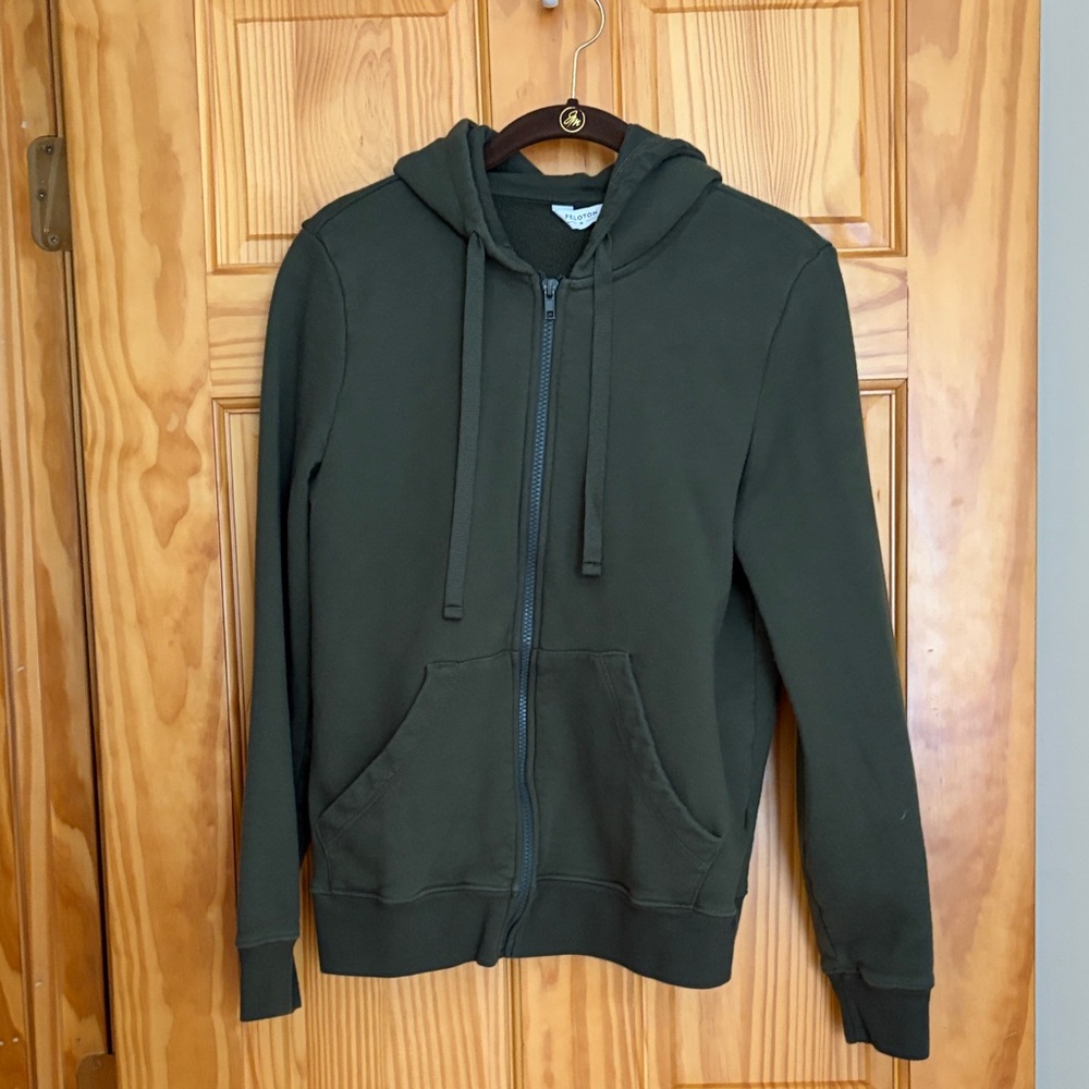 Peloton women’s Olive Zip-Up hoodie, size M